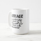 Funny Marriage Quote Koffiemok (Voorkant links)
