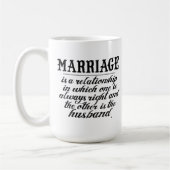 Funny Marriage Quote Koffiemok (Links)