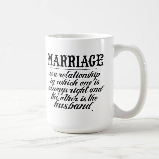Funny Marriage Quote Koffiemok (Rechts)