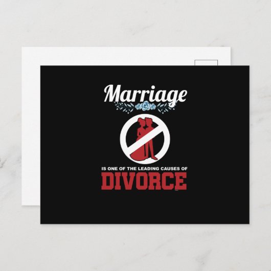 Funny Marriage Sarcasm Sarcastic Divorce Statement Feestdagenkaart (Voorkant / Achterkant)