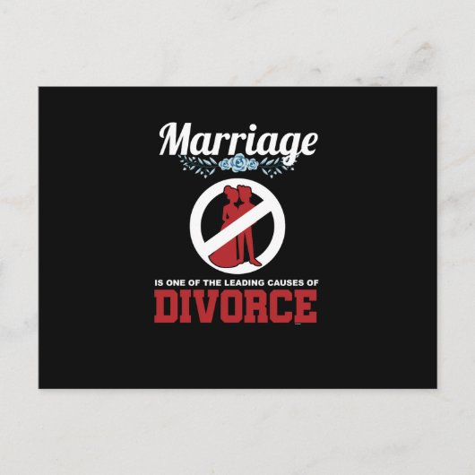 Funny Marriage Sarcasm Sarcastic Divorce Statement Feestdagenkaart (Voorkant)