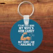 Funny Married Dad Husband Arm Candy Quote Humor 27 Sleutelhanger (Voorkant)