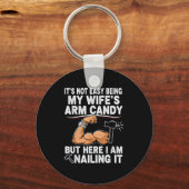 Funny Married Dad Husband Arm Candy Quote Humor  Sleutelhanger (Voorkant)