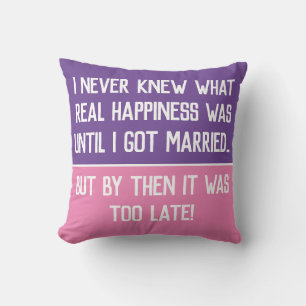 Funny Married Life Quotting Sierkussen