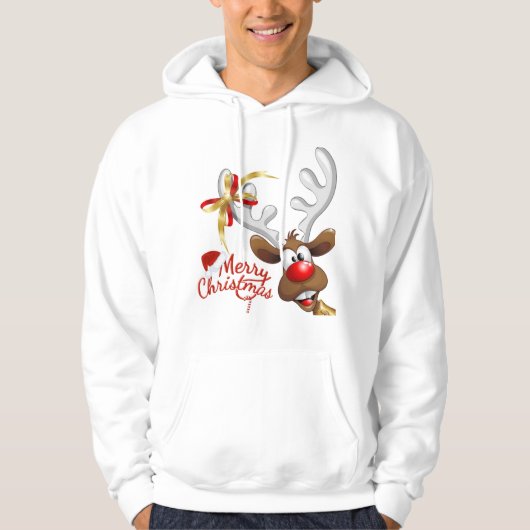 Funny Marry Kerstmis Hoodie (Voorkant)