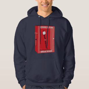 Funny Marshmallow Cartoon - in Hoesje van vuur Hoodie