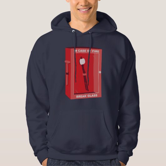 Funny Marshmallow Cartoon - in Hoesje van vuur Hoodie (Voorkant)