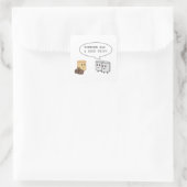Funny Marshmallow Funny Camping Smores Mannen Vrou Vierkante Sticker (Tas)