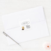 Funny Marshmallow Funny Camping Smores Mannen Vrou Vierkante Sticker (Envelop)