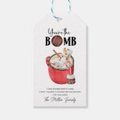 Funny Marshmallow Swimming Hot Chocolate Bomb Cadeaulabel (Voorkant)