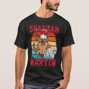 Funny Marten drukte zich uit als Spartan Warrior T-shirt