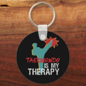 Funny Martial Arts Humor Taekwondo is mijn therapi Sleutelhanger (Voorkant)