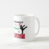 Funny Martial Arts Kerstmis Koffiemok (Voorkant rechts)