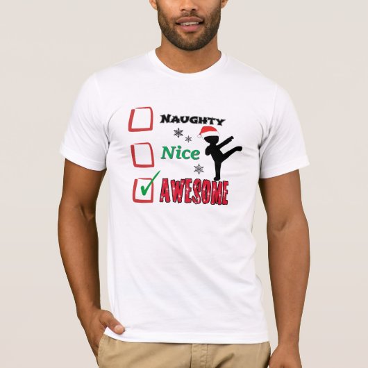 Funny Martial Arts Kerstmis T-shirt (Voorkant)