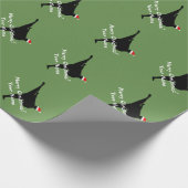 Funny martials Kunte schop kerstkerst Cadeaupapier (Hoek)