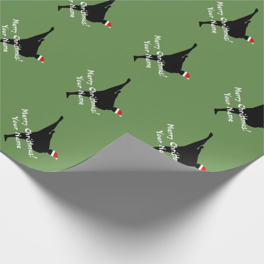 Funny martials Kunte schop kerstkerst Cadeaupapier (Hoek)