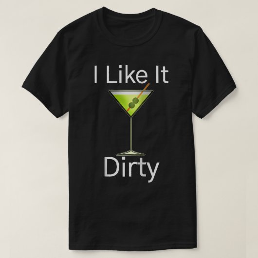 Funny Martini Lover Glass I vindt het leuk T-shirt (Design voorkant)