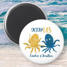 Funny marvy and gold ocetopus bruiloft gunst