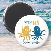 Funny marvy and gold ocetopus bruiloft gunst magneet