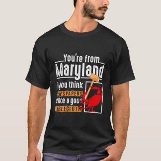 Funny Maryland Blue Crab Mannen Vrouwen krabben T-shirt