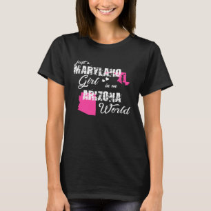 Funny Maryland Shirten Gewoon een Maryland meisje  T-shirt