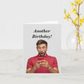 Funny Masculine Birthday Humor Kaart (Gele Bloem)