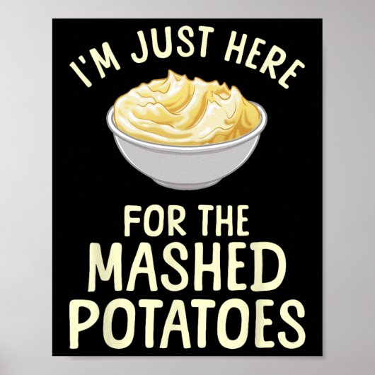 Funny Mashed Potato Art For Men Women Food Mash Th Poster (Voorkant)