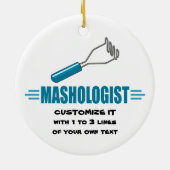 Funny Mashed Potato Keramisch Ornament (Achterkant)