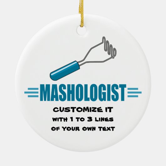 Funny Mashed Potato Keramisch Ornament (Achterkant)