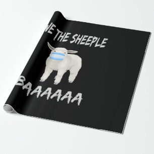 Funny mask sheep sheeple wearing face mask cadeaupapier