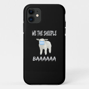 Funny mask sheep sheeple wearing face mask Case-Mate iPhone case