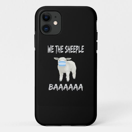 Funny mask sheep | sheeple wearing face mask Case-Mate iPhone case (Achterkant)