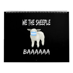 Funny mask sheep sheeple wearing face mask kalender