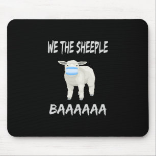 Funny mask sheep sheeple wearing face mask muismat
