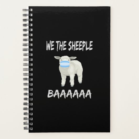 Funny mask sheep | sheeple wearing face mask planner (Voorkant)