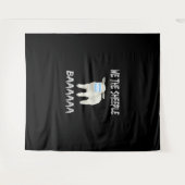 Funny mask sheep | sheeple wearing face mask wandkleed (Voorkant (horizontaal))