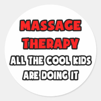 Funny Massage Therapeut Shirten en geschenken Ronde Sticker
