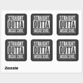 Funny Massage Therapie Student School Afstuderen Vierkante Sticker (Vel)