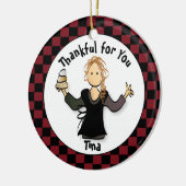 Funny Massage Therapist Gift - Dank je Masseuse Keramisch Ornament (Links)