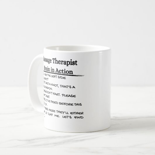 Funny Massage Therapist Koffiemok (Voorkant links)