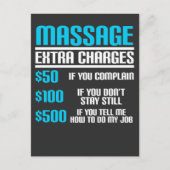 Funny Massage Therapist - Massage Extra Charges Briefkaart (Voorkant)