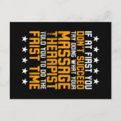 Funny Massage Therapist Masseur Briefkaart (Voorkant)