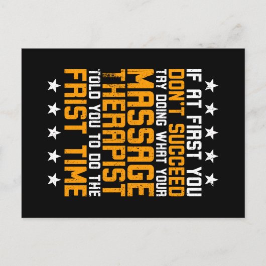 Funny Massage Therapist Masseur Briefkaart (Voorkant)