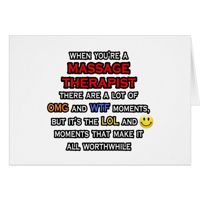 Funny Massage Therapist ... OMG WTF LOL (Voorkant Horizontaal)