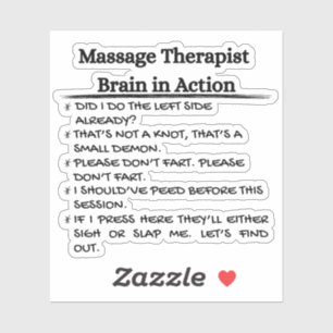 Funny Massage Therapist Sticker
