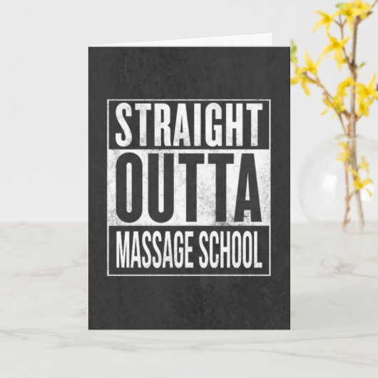 Funny Massage Therapy Student School Afstuderen Kaart (Gele Bloem)
