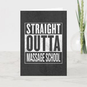 Funny Massage Therapy Student School Afstuderen Kaart