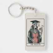 Funny Master Graduation Gift Skeleton Graduate  Sleutelhanger (Voorkant)