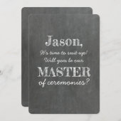 Funny Master of Ceremonies Kaart (Voorkant / Achterkant)