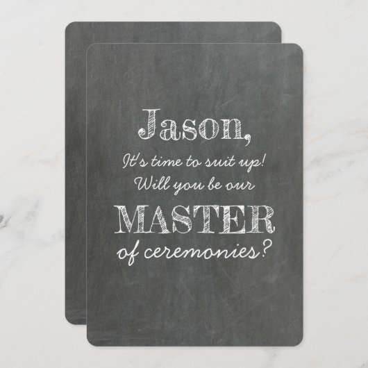 Funny Master of Ceremonies Kaart (Voorkant / Achterkant)